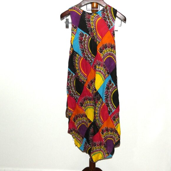 NWT Jessica Taylor Multicolor Rayon Sleeveless Tank Dress Handkerchief One Size - Picture 6 of 7